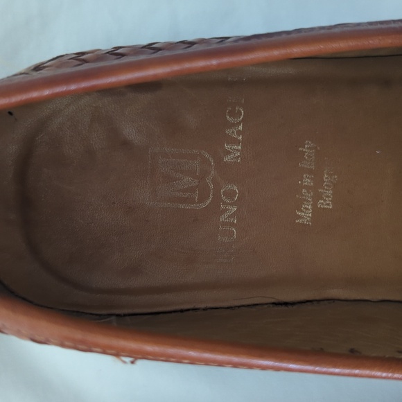 Bruno Magli Kingston Brown Woven Leather Horsebit Loafers Made in Italy Size 9 - Picture 2 of 12